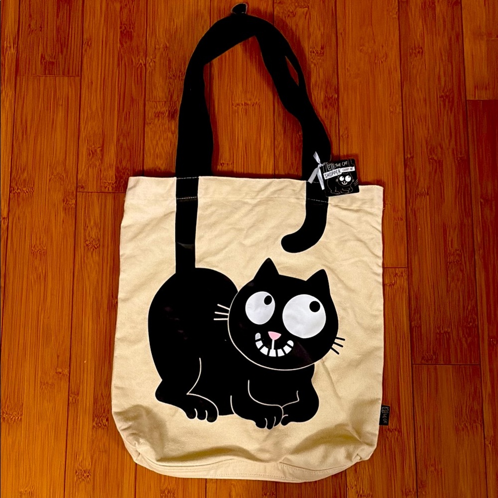 Black Cat Canvas Tote Bag